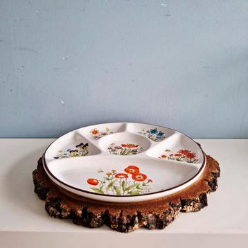 'Wild flowers', vintage fonduebord beschikbaar voor biedingen