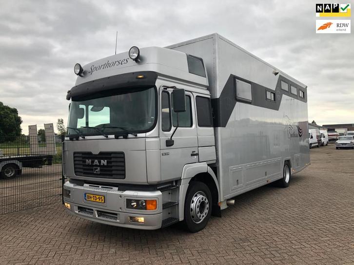 MAN 19 FLL PAARDENWAGEN, MARGE, Auto's, Vrachtwagens, Bedrijf, Te koop, MAN, Diesel, Euro 2, Origineel Nederlands