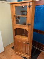 Mexicaans Grenen Hoekkast - 190cm, Ophalen, 50 tot 100 cm, Glas, 150 tot 200 cm