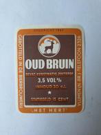 Etiket Oud Bruin Bierbrouwerij Het Hert (Vlijmen), Nieuw, Overige typen, Ophalen of Verzenden
