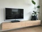 Zwevend televisiemeubel 2 laden OP MAAT GEMAAKT, Eikenhout, Nieuw, Ophalen of Verzenden, Minder dan 100 cm
