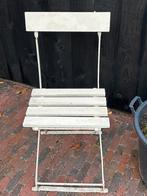 2 Brocante Tuinstoelen - Charmant en Uniek, Tuin en Terras, Ophalen, Gebruikt, Metaal, Inklapbaar