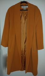 Escada by Margaretha Ley mosterdgeel mantel jas zgan 36 wol, Escada, Verzenden, Zo goed als nieuw, Maat 36 (S)