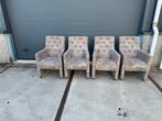 Set van 6 UrbanSofa fauteuils – met knopen, ring en wieltjes, Huis en Inrichting, Fauteuils, Ophalen, Gebruikt, Minder dan 75 cm