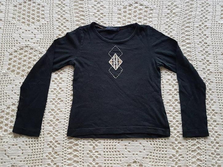 Burberry longsleeve donkerblauw 116, Kinderen en Baby's, Kinderkleding | Maat 116, Zo goed als nieuw, Verzenden