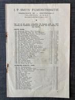 J.P. Smits' Filmdistributie verhuurcatalogus, Ophalen of Verzenden, Gelezen, Vakgebied of Filmindustrie