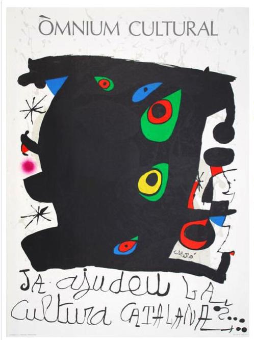 # MIRO # Orginele Lithografie / uit 1974 /"Omnium Cultural", Antiek en Kunst, Kunst | Litho's en Zeefdrukken, Ophalen of Verzenden