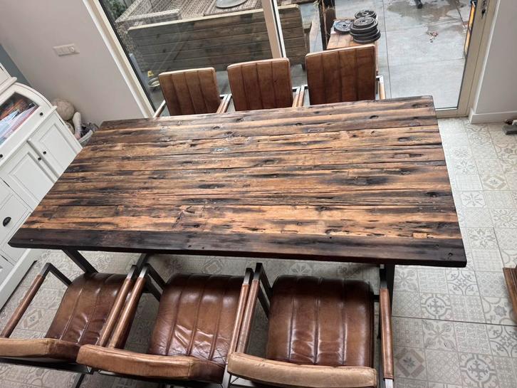 Authentieke Timothy Oulton eettafel 213,5  106,5 cm, Huis en Inrichting, Tafels | Eettafels, Zo goed als nieuw, 100 tot 150 cm