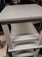 2 identieke vierkante tafeltjes wit, Ophalen, Gebruikt, Vierkant