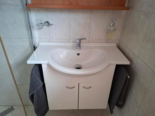 Wastafel met onderkastje, Huis en Inrichting, Badkamer | Badkamermeubels, Gebruikt, Wastafelkast, Minder dan 100 cm, 50 tot 100 cm