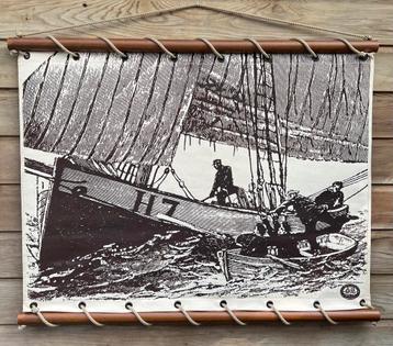 Wandkleed Logger zeilboot , HZ , groot formaat beschikbaar voor biedingen