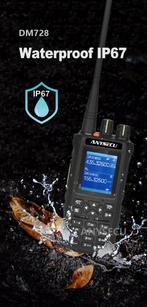 Anysecu DM728 DMR + ANALOG + AES 256 10W + GPS, Met broekklem, Verzenden, 15 km of meer, Zo goed als nieuw