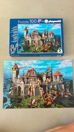 Playmobil ridder kasteel puzzel 100 stukjes, Ophalen of Verzenden, Meer dan 50 stukjes, Gebruikt, 6 jaar of ouder