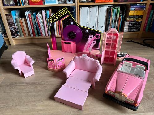 Lot met Barbiespullen jaren ‘80 oa Rockers Rockstars, Kinderen en Baby's, Speelgoed | Poppenhuizen, Gebruikt, Toebehoren, Ophalen of Verzenden