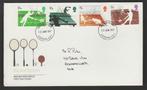GB - Michelnr 727-730 - sport - FDC racket sporten, tennis, Verzenden, Gestempeld, Sport