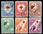 Indonesië nr. 179-184 Rode Kruis 1956 gestempeld, Postzegels en Munten, Postzegels | Azië, Ophalen of Verzenden, Gestempeld, Zuidoost-Azië