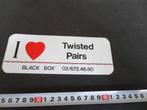 sticker i love Twisted Pairs  Black Box *, Ophalen, Zo goed als nieuw