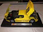 Bburago Ferrari F-50 (1995) Geel schaal 1/18, Ophalen of Verzenden, Zo goed als nieuw, Auto's