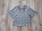 Prachtige ecru blouse met blauwe details, Akoz de Toi top, M, Maat 38/40 (M), Ophalen of Verzenden, Onb, Onb
