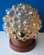 Mid Century amberkleurige 'Bubble' Plafondlamp/Helena Tynell, Ophalen of Verzenden, Gebruikt, Glas