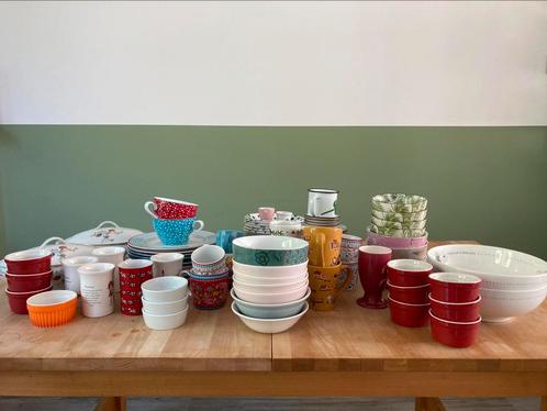 Tweedekans servies Mix & Match, Huis en Inrichting, Keuken | Servies, Gebruikt, Compleet servies, Overige stijlen, Overige materialen
