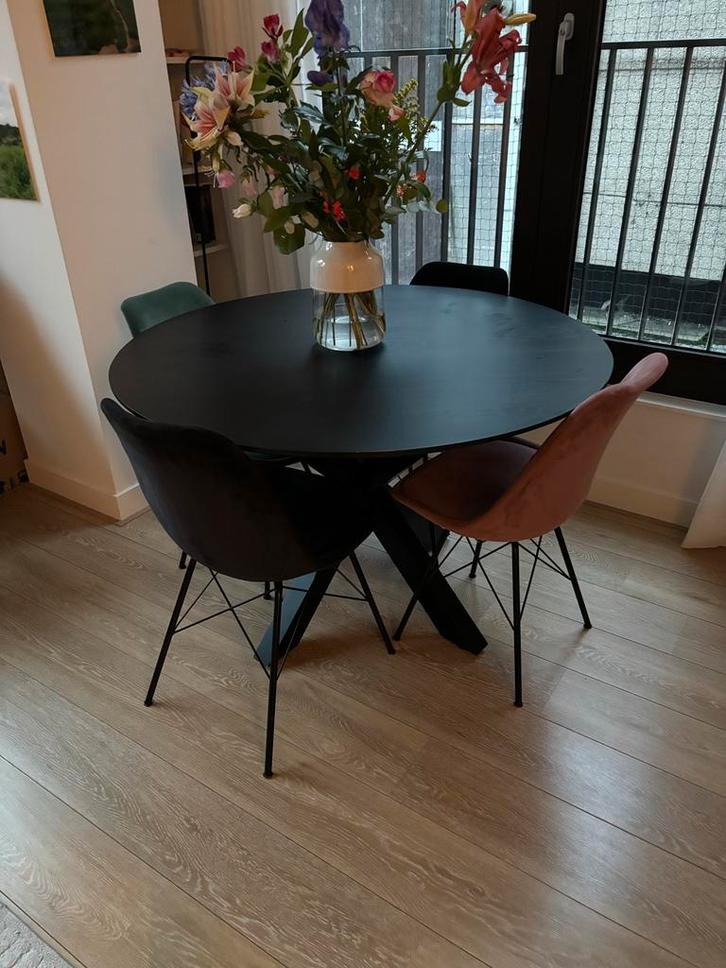 Ronde mangohouten eettafel - 120cm NOUS living, Huis en Inrichting, Tafels | Eettafels, Zo goed als nieuw, 100 tot 150 cm, Vier personen