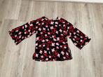 MSCH Copenhagen top maat S met bloemen - retro look, Msch Copenhagen, Zwart, Ophalen of Verzenden, Zo goed als nieuw
