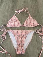 triangle rib bikini set met boho bloemen maat 38 / 40, Primark, Ophalen of Verzenden, Zo goed als nieuw, Roze