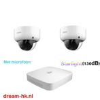 2MP Dahua Starlight WizSense  set/DVR+2x camera met audio