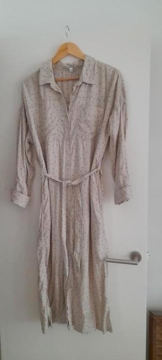 Overhend jurk / beige met zwarte stip, maat L, ZGAN! beschikbaar voor biedingen
