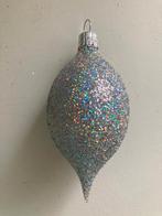 Vijf glazen, zilverkleurige glitter pegels, Ophalen of Verzenden, Zo goed als nieuw