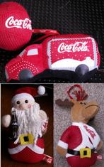 4 Coca Cola stoffen Kersthangers Kerstbal kerstauto kerstma, Verzamelen, Ophalen of Verzenden, Nieuw, Gebruiksvoorwerp