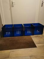 4x Lekman bak Blauw voor in kallax vakkenkast ikea, Huis en Inrichting, Ophalen, Kunststof, Gebruikt, Minder dan 150 cm
