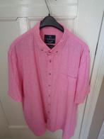 CANDA linnen/katoenen overhemd: 3XL, Kleding | Heren, Grote Maten, Overhemd, Zo goed als nieuw, Roze, C&A