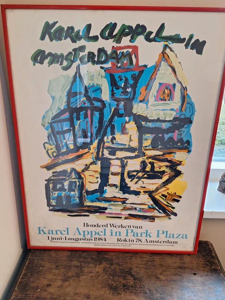 Karel Appel Originele Expositieposter, Antiek en Kunst, Kunst | Tekeningen en Foto's, Ophalen