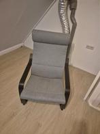 POÄNG fauteuil zwart + Skiftebo kussen grijs - IKEA, 90 cm, Eenpersoons, Grijs, Ophalen of Verzenden