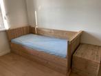 Saartje Prum bed, steigerhout, 200x90, 90 cm, Eenpersoons, Zo goed als nieuw, Ophalen