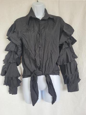 Gave zwarte (Spaanse) blouse, toffe mouw mt M beschikbaar voor biedingen