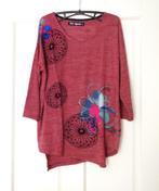 Desigual - rode Top met asymmetrische zoom - maat L, Maat 42/44 (L), Ophalen of Verzenden, Zo goed als nieuw, Desigual