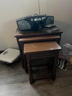 Vintage Set van 3 Nesttafels, Ophalen, Gebruikt, Bruin, Hout