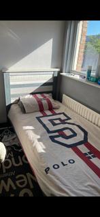 1 persoons bed steigerhout + lattenbodem, Huis en Inrichting, Ophalen, Gebruikt, 90 cm, Eenpersoons