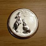 999.9 Zilver 1/2 Oz Lunar 3 Rabbit 2023, Ophalen of Verzenden, Zilver