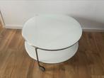 Ronde koffietafel melkglas / Round coffee table milk glass, Ophalen, 50 tot 100 cm, Rond, 50 tot 100 cm