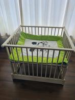 Houten babybox, Kinderen en Baby's, Boxen, Ophalen, Gebruikt, Vierkant, Boxkleed
