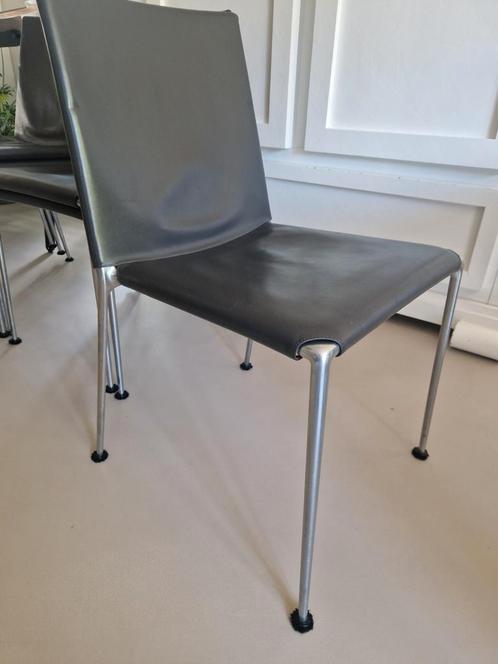 B&B Italia, model Alma, Huis en Inrichting, Stoelen, Gebruikt, Vijf, Zes of meer stoelen, Leer, Metaal, Overige kleuren, Ophalen