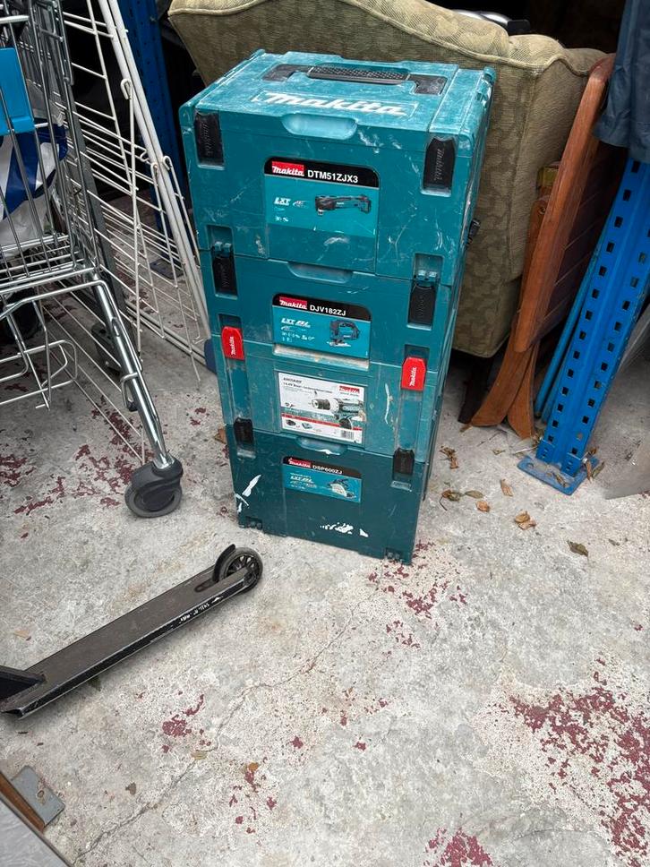 Makita Makpac Koffers - Set van 3 (Leeg), Doe-het-zelf en Verbouw, Gereedschapskisten, Gebruikt, Ophalen of Verzenden