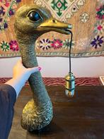 Gouden Struisvogel Wandlamp, Ophalen, Zo goed als nieuw, Overige materialen