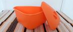 Vintage tupperware oranje 70s driehoek bak doos box 28 x 20, Ophalen of Verzenden, Zo goed als nieuw, Oranje, Bak of Kom