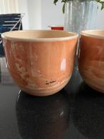 3 marmeren bloempotje kleur bruin van Pia Paloui, Rond, Ophalen of Verzenden, Zo goed als nieuw, Aardewerk