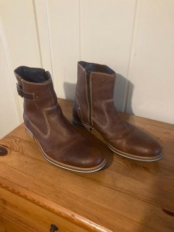 Nette bruine hoge leren schoenen van Vertice, maat 40 beschikbaar voor biedingen